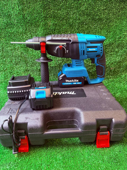 Makita 128V Rotomartillo 26 mm con 2 Baterías 5.0Ah – Fuerza y Rendimiento Pro