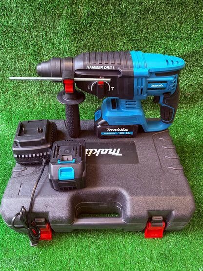 Makita 128V Rotomartillo 26 mm con 2 Baterías 5.0Ah – Fuerza y Rendimiento Pro
