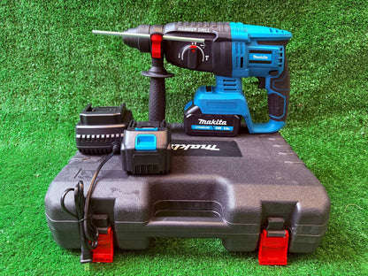 Makita 128V Rotomartillo 26 mm con 2 Baterías 5.0Ah – Fuerza y Rendimiento Pro
